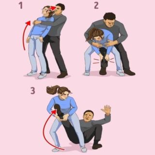 Rýchly tip na oslobodenie sa zo zachytenia odzadu (tzv. bear hug - medvedie objatie): Krok 1: Znížte váhu a tvrdo dupnite...